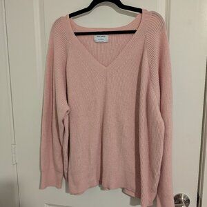 Old Navy XXL ribbed light pink sweater
